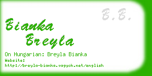 bianka breyla business card